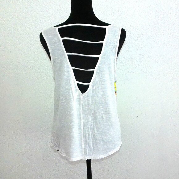 Spicewear, Stripe and daisy floral tank top, with golden/silver studs design. - Picture 8 of 11